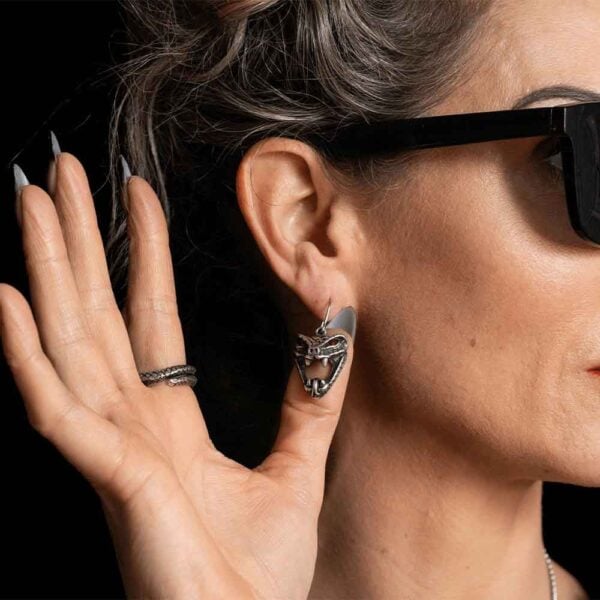 Snake Bite Dropper Earrings
