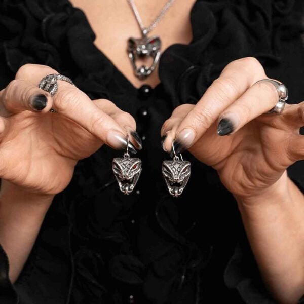 Snake Bite Dropper Earrings