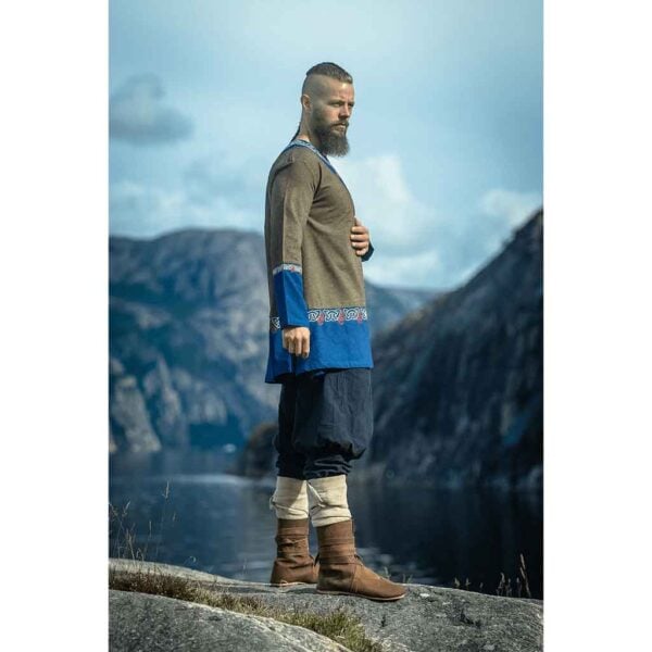 Freydis Viking Tunic - Olive/Blue