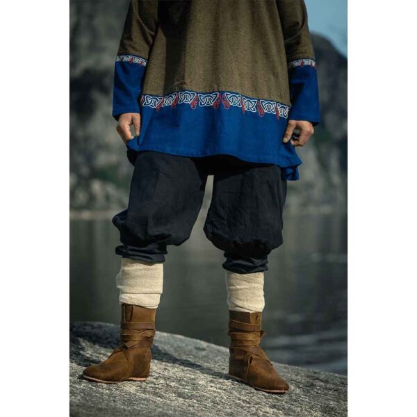 Freydis Viking Tunic - Olive/Blue