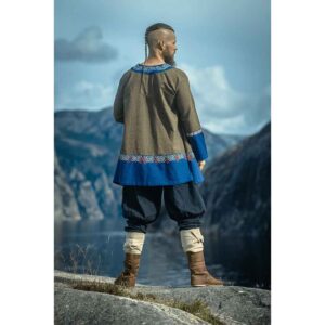 Freydis Viking Tunic - Olive/Blue