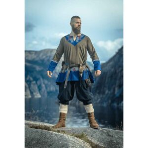 Freydis Viking Tunic - Olive/Blue