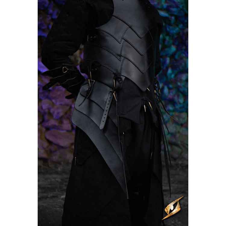 Shadow Leather Tassets - Black