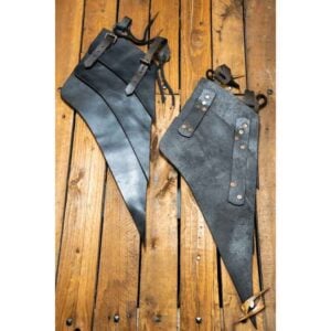 Shadow Leather Tassets - Black