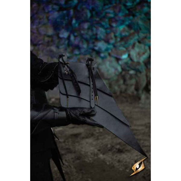 Shadow Leather Tassets - Black