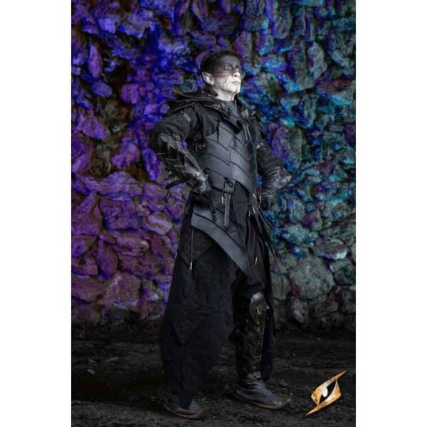 Shadow Leather Tassets - Black