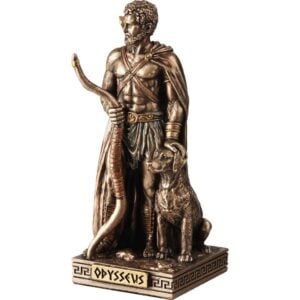 Bronze Odysseus and Argos Greek Pantheon Statue