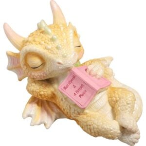 Dreaming Reader Baby Dragon Statue