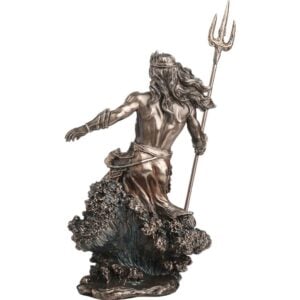 Poseidon Holding Trident Statue