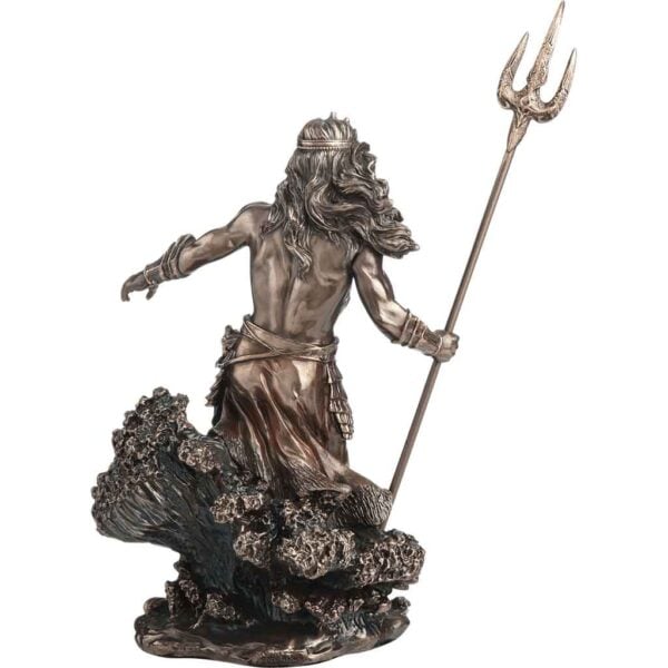 Poseidon Holding Trident Statue