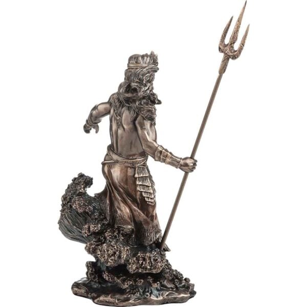Poseidon Holding Trident Statue