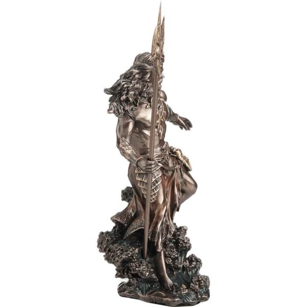 Poseidon Holding Trident Statue