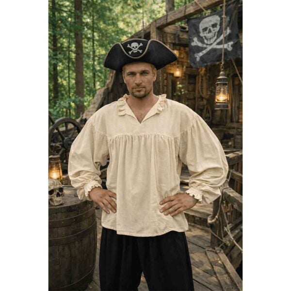 Harbor Rogue Gathered Pirate Shirt - Image 4