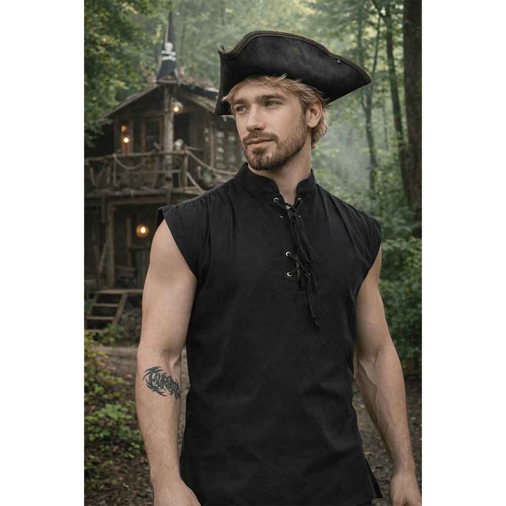 Harbor Rogue Lace-Up Pirate Tunic