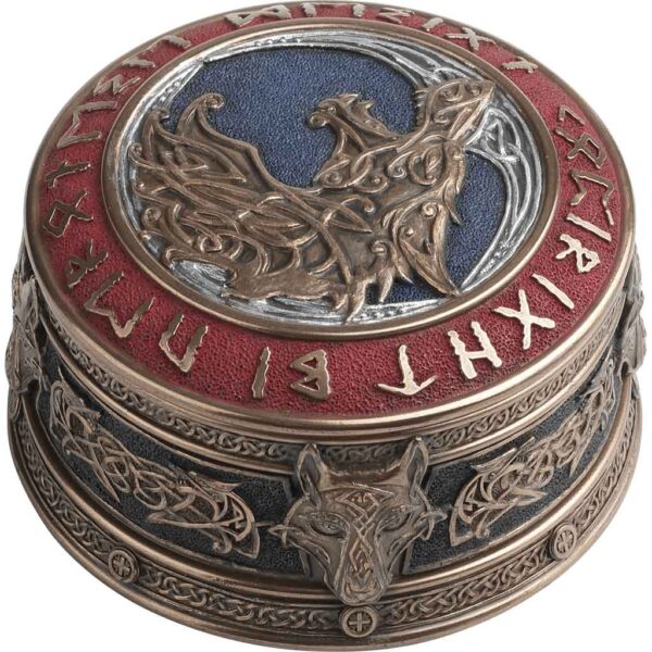 Fenrir Rune Viking Trinket Box