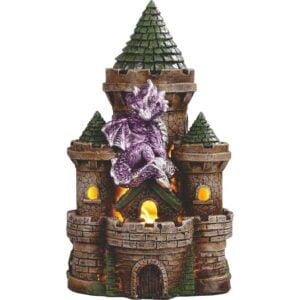 Castillion Purple Dragon and Castle Statue