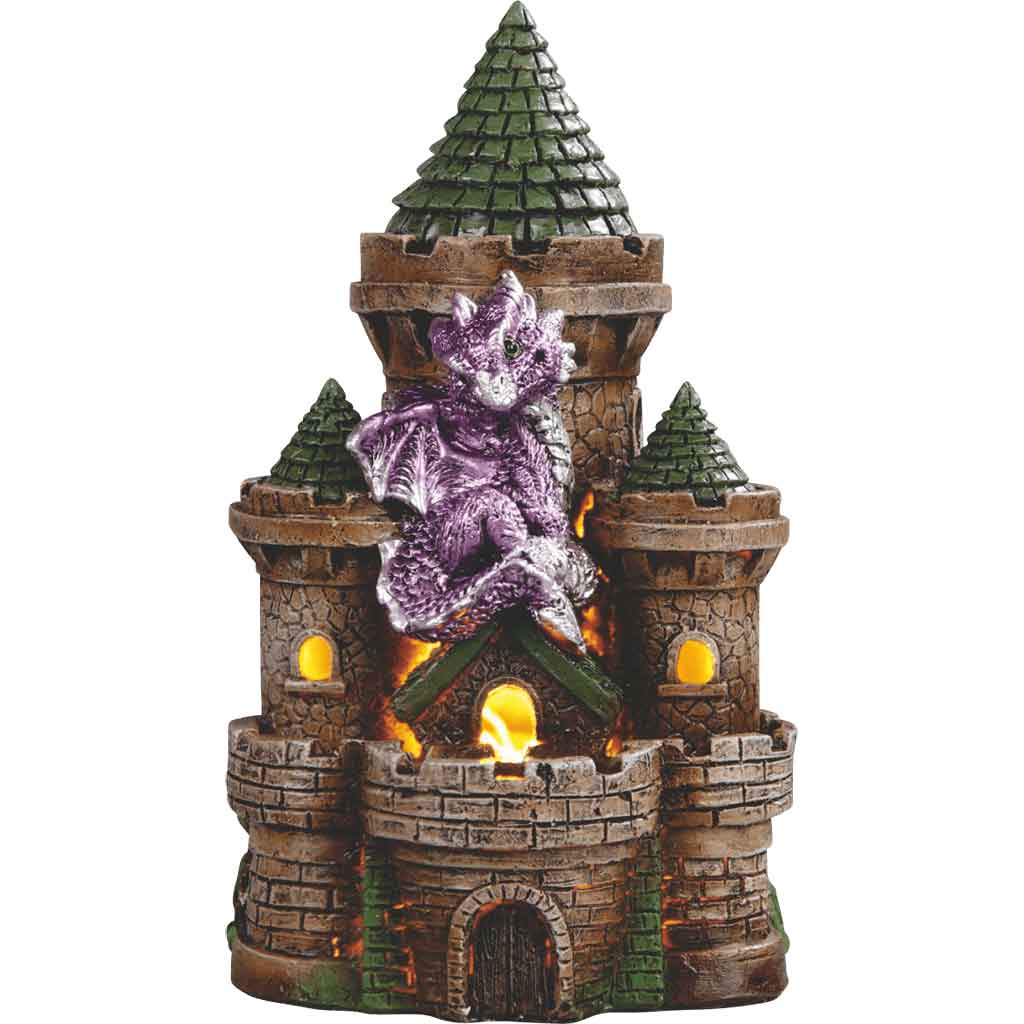 Castillion Purple Dragon and Castle Statue