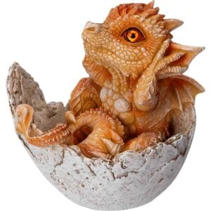 Orange Dragon Hatchling Statue