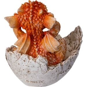 Orange Dragon Hatchling Statue