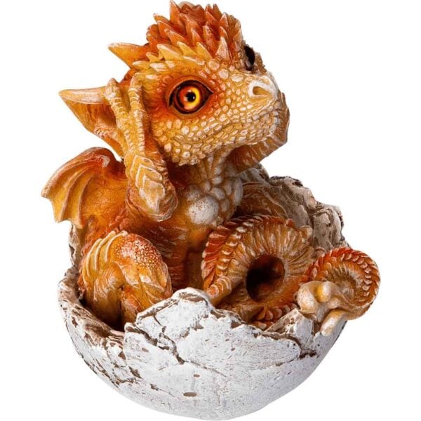 Orange Dragon Hatchling Statue