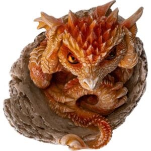 Orange Dragon Hatchling Statue