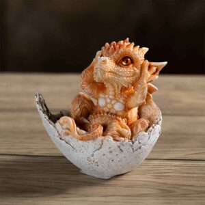 Orange Dragon Hatchling Statue