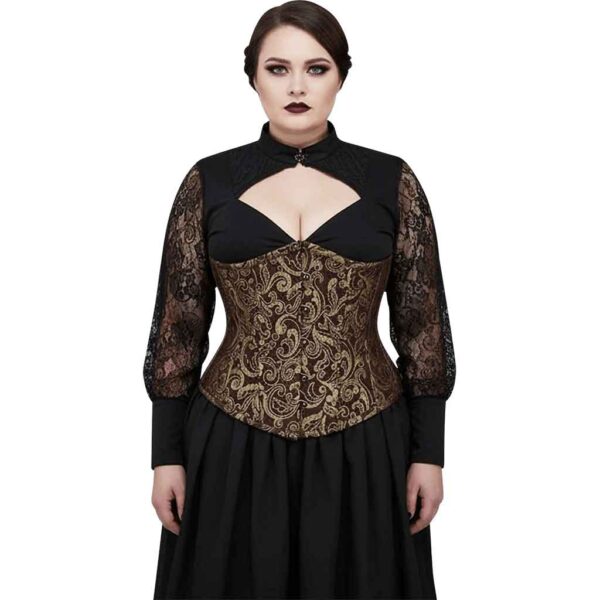 Gold Underbust Waist Training Corset