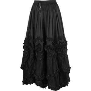 Black Rococo Long Skirt