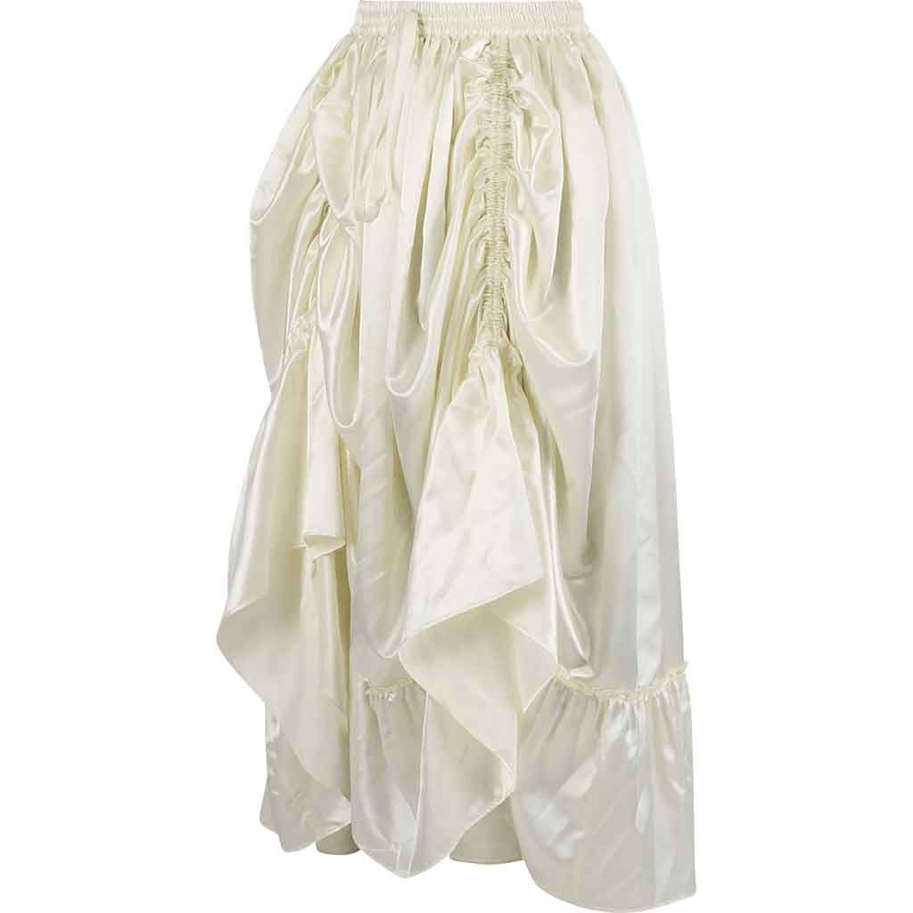 Ivory Satin Bustle Skirt