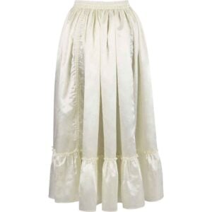 Ivory Satin Bustle Skirt