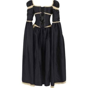 Black Elven Rococo Corset Dress