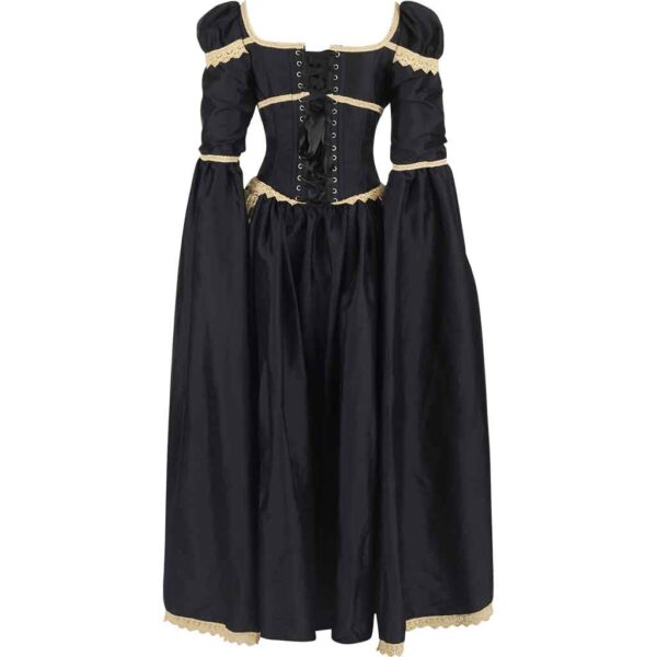 Black Elven Rococo Corset Dress