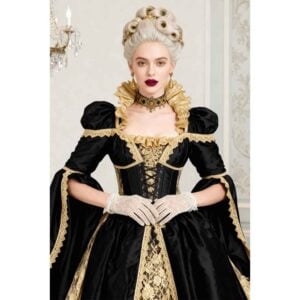 Black Elven Rococo Corset Dress