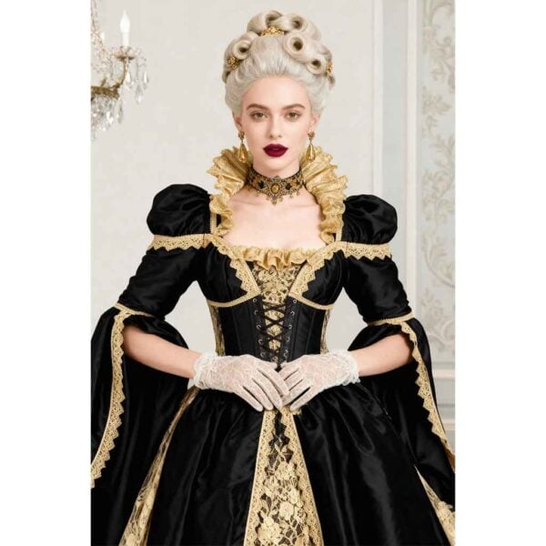 Black Elven Rococo Corset Dress