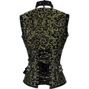 Gold Steampunk Brocade Corset with Jacket