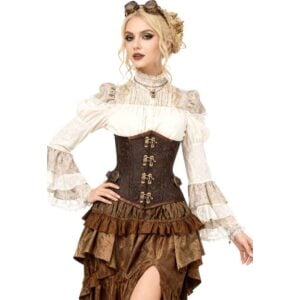 Brown Steampunk Underbust Corset