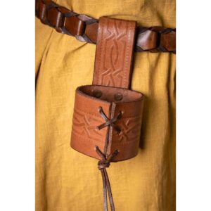 Embossed Leather Horn Holder