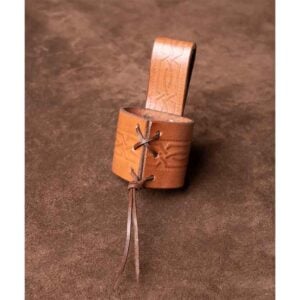 Embossed Leather Horn Holder