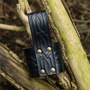 Embossed Leather Horn Holder