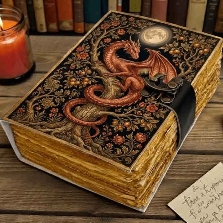 Clasped Dragon Leather Journal