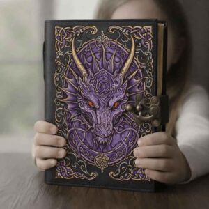 Midnight Purple Dragon Leather Journal