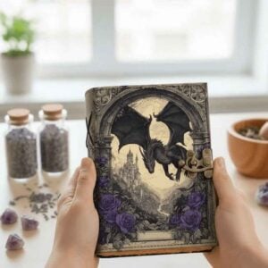 Flying Black Dragon Leather Journal