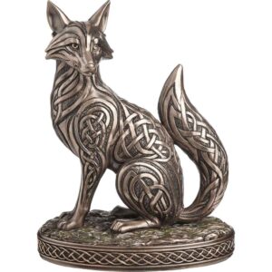 Celtic Knotwork Sitting Fox Statue