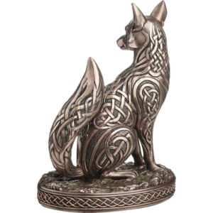 Celtic Knotwork Sitting Fox Statue