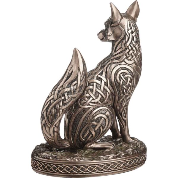 Celtic Knotwork Sitting Fox Statue