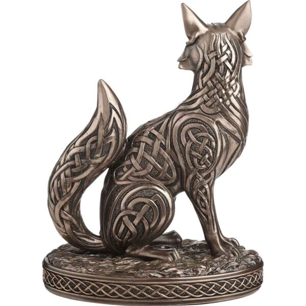 Celtic Knotwork Sitting Fox Statue