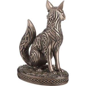 Celtic Knotwork Sitting Fox Statue