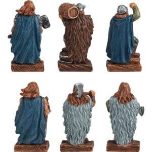 Party of Six Viking Warband Statue Set