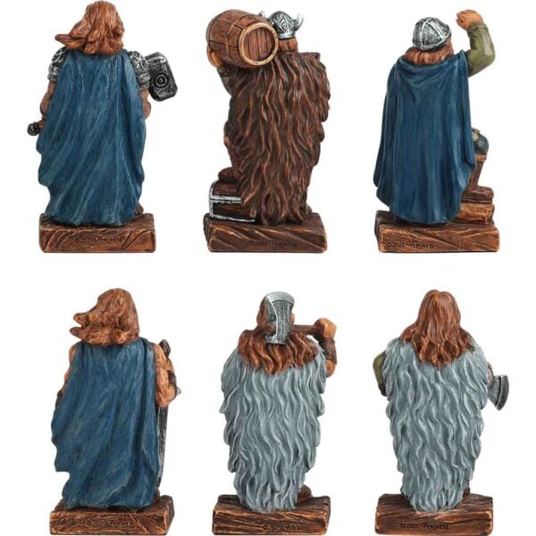 Party of Six Viking Warband Statue Set