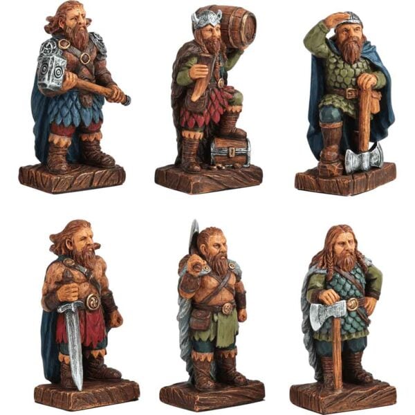 Party of Six Viking Warband Statue Set